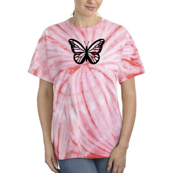 Monarch Butterfly Handdrawn Tie Dye Cyclone Women -Image by Shutterstock, Female Medium