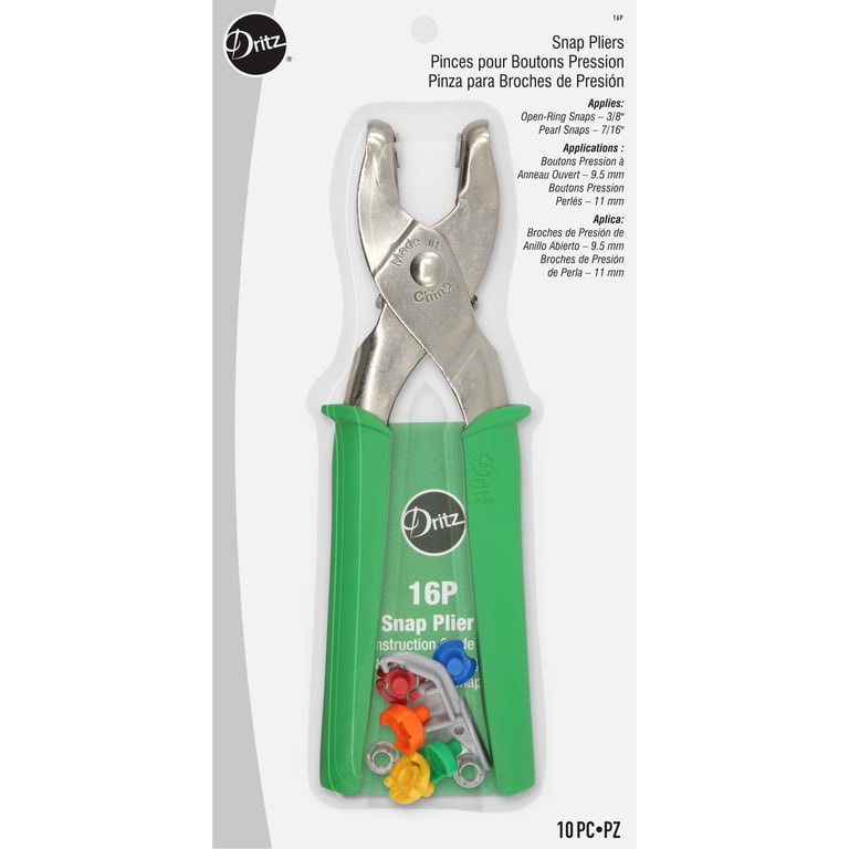 Dritz, Snap Fastener Pliers, kit includes 4 size #16 snaps +