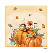 Moocorvic 20 Pack Thanksgiving Napkins, Pumpkin & Maple Leaf Print Fall Party Supplies Dessert Table Essential
