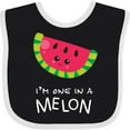 thumbnail image 3 of Inktastic I'm One in a Melon Watermelon Humor Boys or Girls Baby Bib, 3 of 4