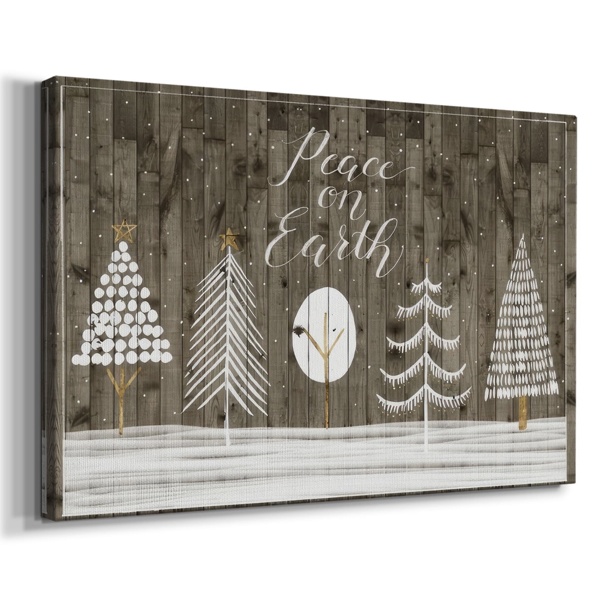 Wooded White Christmas Collection A- Gallery Wrapped Canvas