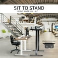 thumbnail image 5 of VIVO Electric 60” x 24” Stand Up Desk | Reclaimed Wood Table Top, White Frame, 5 of 8