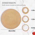 thumbnail image 4 of Xmushyra Round Placemats Set of 6, 15 Inch Braided Woven Table Mats, Washable Heat Resistant Non-Slip Place Mats, Beige, 4 of 7