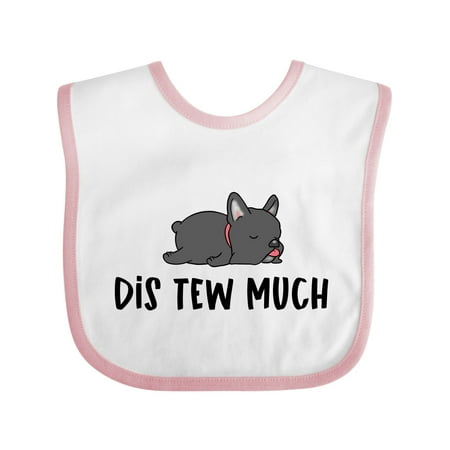 

Inktastic Napping Dis Tew Much Grey Frenchie Gift Baby Boy or Baby Girl Bib