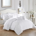 thumbnail image 5 of Daza 6 or 5 Piece Comforter Set Striped Ruched Ruffled Bedding, 5 of 5