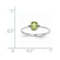 thumbnail image 2 of 14k White Gold Diamond and Peridot Ring - .01 dwt - Size 6, 2 of 4