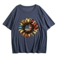 thumbnail image 5 of Busydd Womens Tops Independence Day T Shirts for Women Casual Short Sleeve Round Neck Summer Tops American Flag Print Patriotic Tshirts Stylish Comfortable Cotton Graphic Tees 2XL, 5 of 6