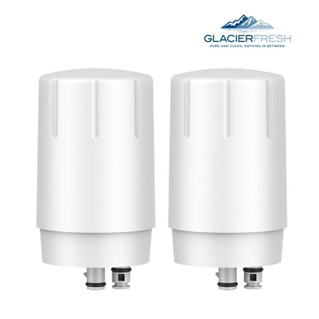 GLACIER FRESH Faucet Filter Replacement, Replacement for Brita Faucet Filter, 36311 On Tap Water Filter, Compatible with FR-200, FF-100, and All Brita Tap Water Filters (Pack of 2）