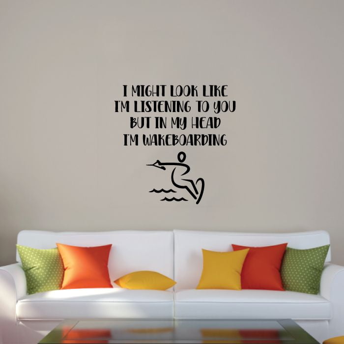 In My Head Wakeboarding Quote Wake Boarding Wakeboard Water Quotes