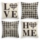 thumbnail image 2 of Funda de almohada de lino con celosía verde y negra para el Día de San Valentín, funda de cojín para sofá, decoración del hogar, se puede personalizar para usted, 40x40, 50x50, 2 of 4