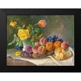 thumbnail image 2 of Krueger, E. 24x19 Black Modern Framed Museum Art Print Titled - YELLOW ROSE AND FRUITS, 2 of 5