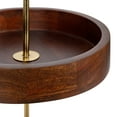 thumbnail image 3 of Kate and Laurel Lipton Modern Two Tier Tray, 13 x 13 x 20, Walnut Brown and Gold, Glam Decorative Tray, 3 of 9