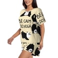 thumbnail image 2 of Bingfone Panda Doing Yoga Print Pajamas Sets for Women Soft Short-Sleeved Pjs with Lounge Shorts Two Piece Sleepwear, 2 of 8