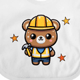 thumbnail image 4 of Inktastic Future Construction Worker Boys Bear Boys Baby Bib, 4 of 4