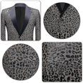 thumbnail image 4 of Men"s Party Leopard Print Blazer, Notched Lapel Lightweight Suit Jacket -bba, 4 of 4