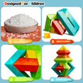 thumbnail image 4 of Juguetes de construcción apilables Prinlion Montessori para niños pequeños, 60 unidades, 4 of 6