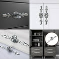 thumbnail image 4 of 2pcs Crystal Cabinet Knobs Drawer Dresser Handles Diamond Glass Pulls with Screws, (Small, Silver), 4 of 7