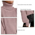 thumbnail image 1 of Suéter De Manga Larga Para Mujer Suéter De Cuello Alto Para Mujer Suéter De Punto Suéter De Cuello Alto Hombro Caído Suéter De Manga Larga Suéter Informal Para Mujer Rosa L ANGGREK  Otros, 1 of 5