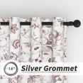 thumbnail image 2 of Lfeey Vintage Floral Watercolor Blackout Curtains, Room Darkening Thermal Insulated Window Drapes with Grommet Top, 42" W x 96" L, 2 Panels, 2 of 7
