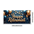 thumbnail image 3 of Golden Theme Happy Retirement Banner Decorative Design Champagne Glasses Retirement Party Balloon Decoration for Retirement Party Indoor Decoration Event Celebration, 3 of 7
