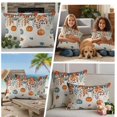 thumbnail image 4 of Outdoor Pillow Covers 16x16 Set of 2, Orange Blue Pumpkins Fall Waterproof Patio Throw Pillow Covers for Couch Sofa Chair, Weeping Botanical Thanksgiving Rustic Pillowcases for Throw Pillows, 4 of 9