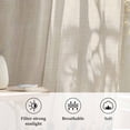 thumbnail image 6 of Blue Flower Semi Sheer Curtains Drapes for Living Room,Bedroom,French Doors Window 63 Inches Long,Spring Farmhouse Country Floral Plant Beige Rod Pocket Chiffon Curtain Drapery Voile Draperies Panel, 6 of 8