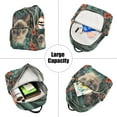 thumbnail image 5 of FORMRS Mini Backpack Purse for Women Travel Daypack Casual Shoulder Bag, Flowers and Cat, 5 of 7