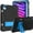 Black+Blue, variant on ELEHOLD Rugged Hybrid Case for iPad Mini 6 2021, Three-Layer Full Protection Hidden Kickstand Pencil Holder Shockproof Durable Case for iPad Mini 6th Gen(Red+Black)