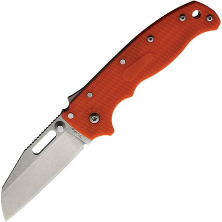 Demko AD20.5F23 Shark-Lock 3 Sheepsfoot Blade Orange Handle Folding Knife