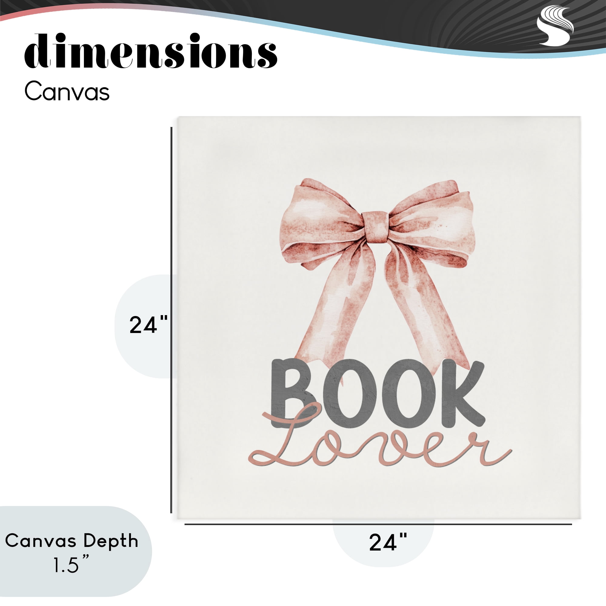 Stupell Industries Book Lover Pink Bow Canvas Wall Art, design by Kim Allen