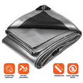 thumbnail image 2 of Tarpco Safety 10 Mil Extra Heavy Duty Tarp Camping Tarpaulin Waterproof Cover, Silver and Black 50 x 100Ft, 2 of 6