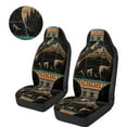 thumbnail image 3 of Uorisanigo High-Back Automotive Seat Covers, 2 PCS Mountain Bear Aztec Front Seat Covers, Auto Interior Accessories Cushions, Not Airbag Compatible, Universal Fit for Most Cars, 3 of 7