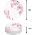 thumbnail image 1 of RYLABLUE Pink Cherry Blossom Set of 6 Round Coaster for Drinks, Absorbent Ceramic Stone Coasters Cup Mat with Cork Base for Home Kitchen Room Coffee Table Bar Decor, 1 of 5