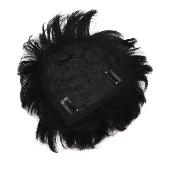 Men Short Toupee, Comfortable Wear Men Hair Topper Wig Soft Breathable for Daily