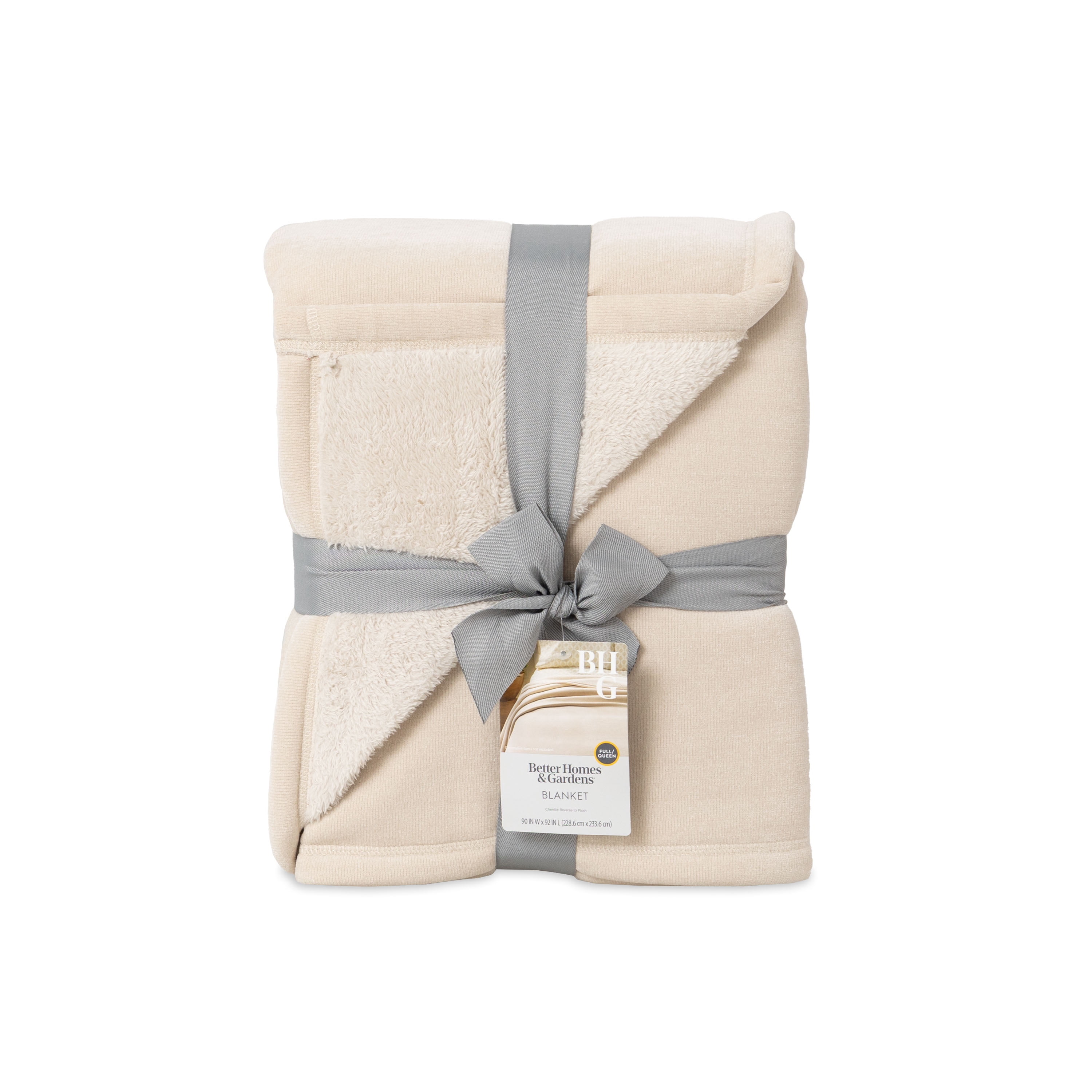 Better Homes &  Gardens Wexford Super Soft Luxury Chenille Blanket , Full/Queen Size, Papyrus Beige