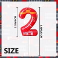 thumbnail image 2 of Fire Truck Birthday Candle Number 2 – Red Firefighter Cake Topper for Boy Birthday Cake, Fire Theme Party Decorations, 2 of 3