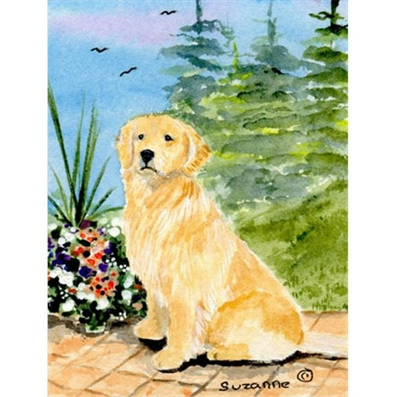 28 x 40 in. Golden Retriever House Size Canvas Flag