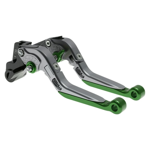 Short Long Brake Clutch Levers for Kawasaki VERSYS 650 2015-2023 Adjustable Motorcycle Handlebar Brake Lever Aluminum Alloy Titanium Handle Green End