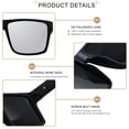 thumbnail image 3 of Gafas de sol cuadradas polarizadas LYZOIT sobredimensionadas con protección UV400 para hombres y mujeres, 3 of 6