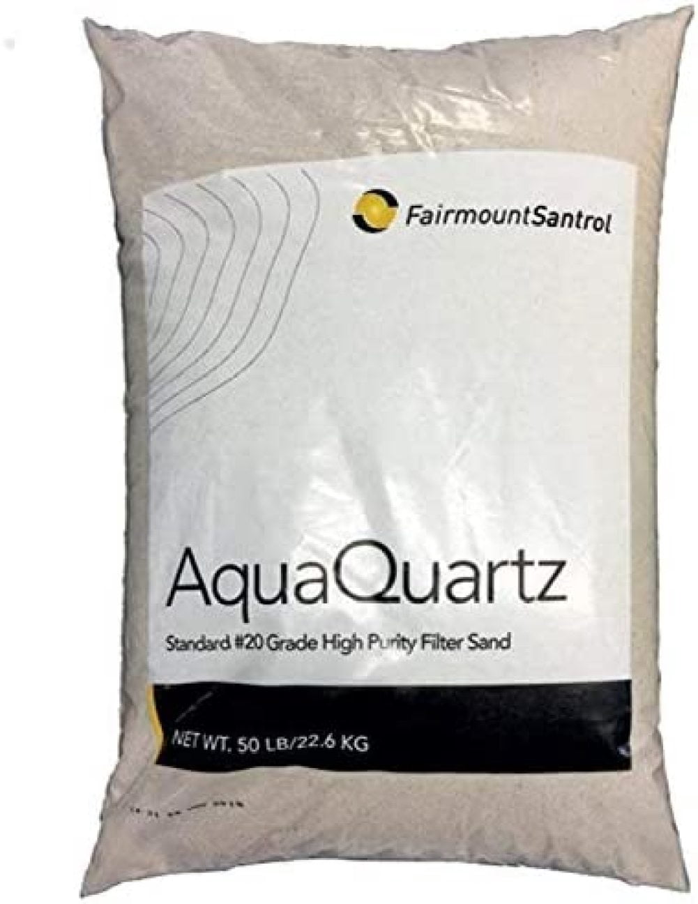 FairmountSantrol AquaQuartz-50 Pool Filter 20-Grade Silica Sand 50 Pounds White