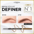 thumbnail image 4 of L’Oréal Paris Cosmetics Brow Stylist Definer, Ultra-Fine Tip Eyebrow Pencil, 0.5mm Tip for Well-Defined Brows and Easy Blend With No Gaps, Dark Blonde ,90 mg, 4 of 8