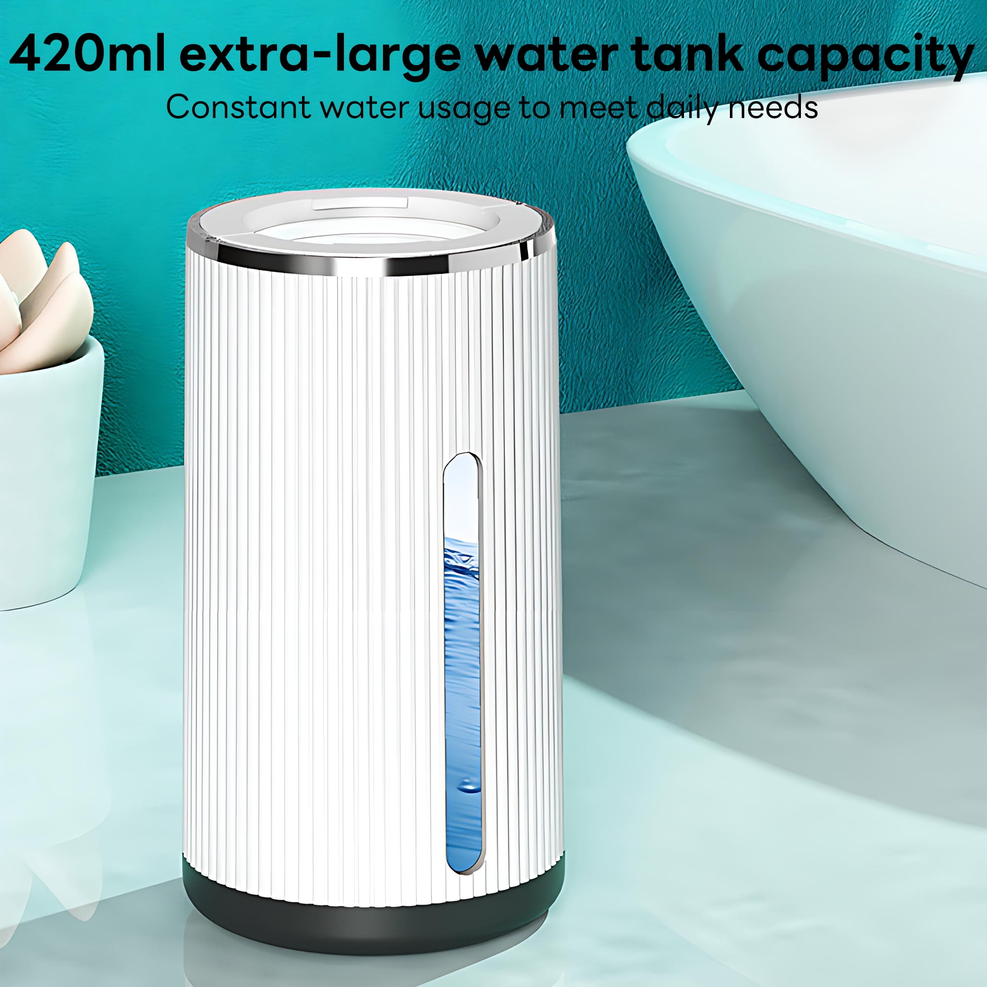 INSMART Automatic Soap Dispenser, 14.2oz/420ml Electric Touchless Foam Sensor Soap Dispenser, USB Rechargeable, Suitable for Bathroom and Kitchens, Wall-Mounted