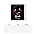 thumbnail image 5 of Durable Soft & Warm Flannel Blanket - Cozy Cat Design with Grinning Black Cat Perfect for Sofa Travel Bed and Chair, 5 of 7