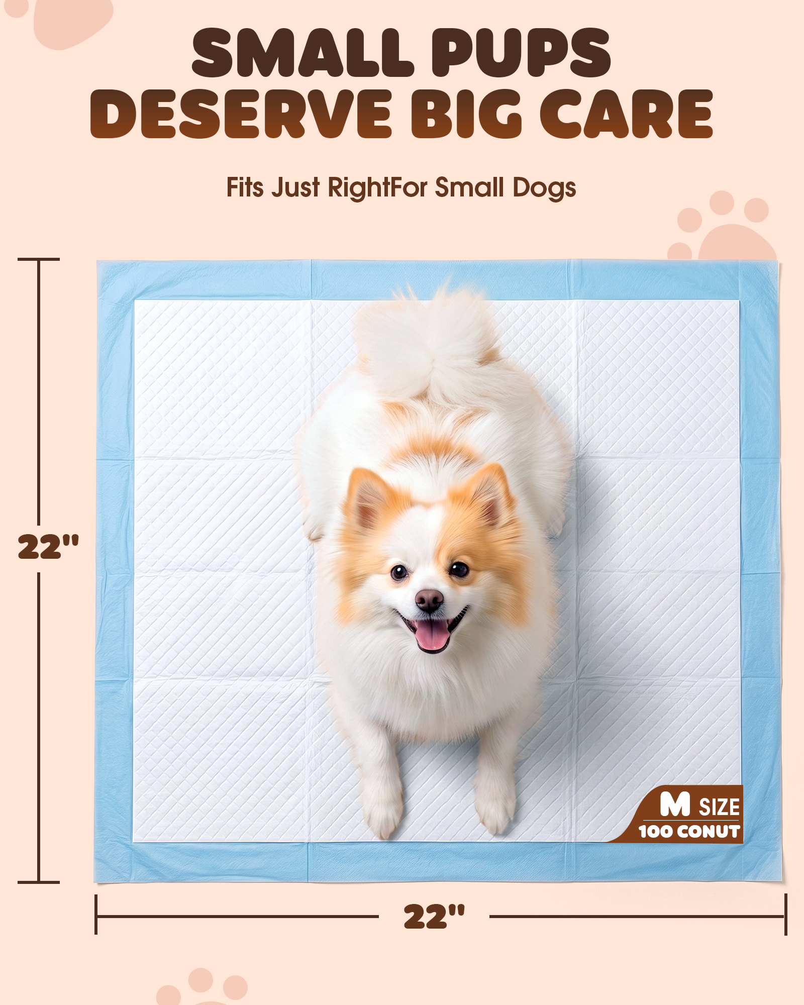 Powools Puppy Pads, Large 22" x 22", 100 Count photo 4