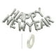 thumbnail image 3 of Feliz Año Nuevo Globo Telón de fondo Accesorios Cortina Decoración Globo Banner para Pared Plata, 3 of 9