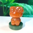 thumbnail image 3 of Estatuilla de gato con piedras preciosas de Hello Kitty tallada en cristal de 1,5 pulgadas, estado de gatito tallado a mano para decoración del hogar, 3 of 4
