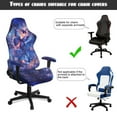 thumbnail image 6 of SCRAWLGOD Butterfly Galaxy Print Pattern Gaming Chair Cover with Armrest Cover, Removable Computer Chair Seat Cover Backrest Slipcovers Stretchable Rotating Desk Chair Seat Cushion Protectors, 6 of 7