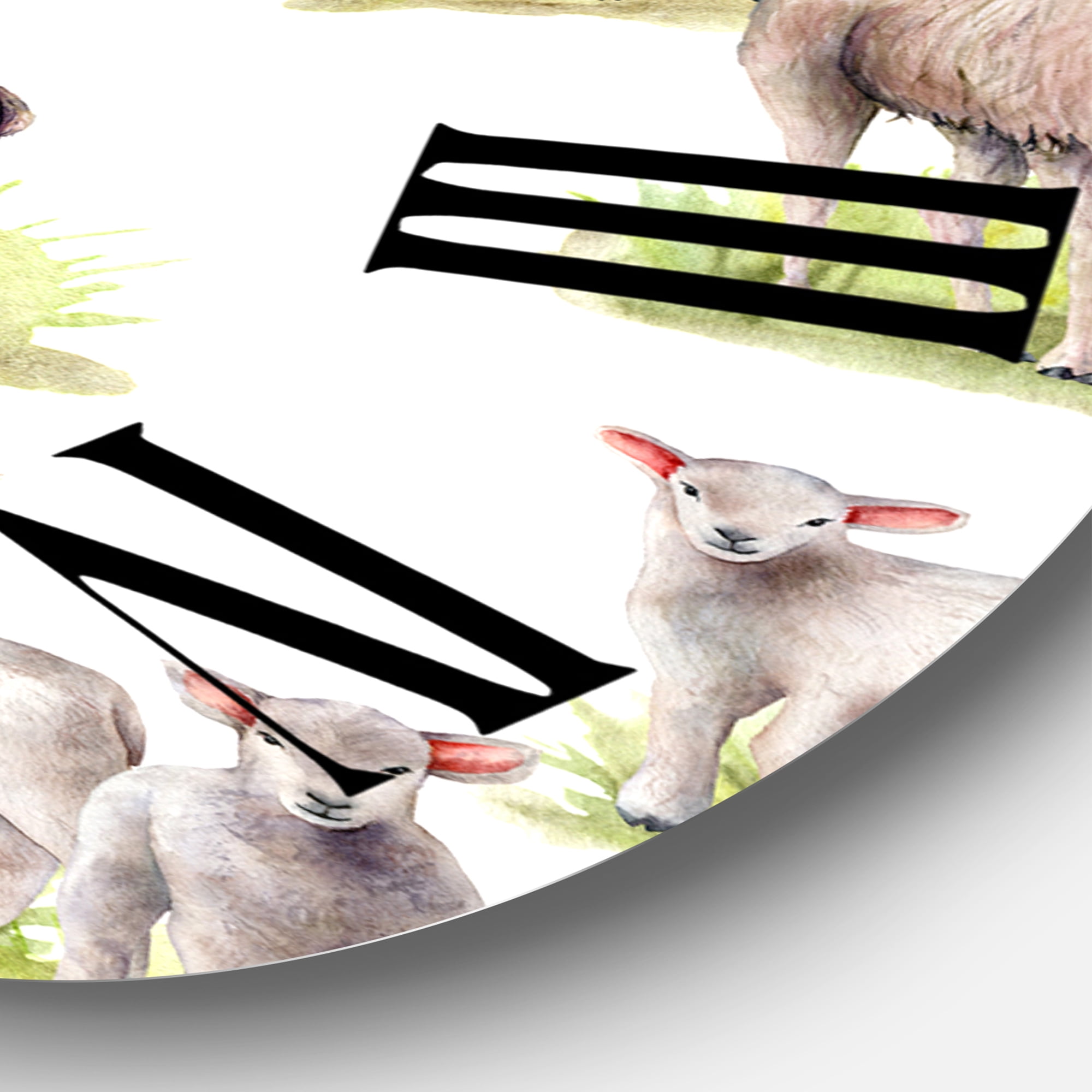 Designart 1 in Farmhouse Wall Clock