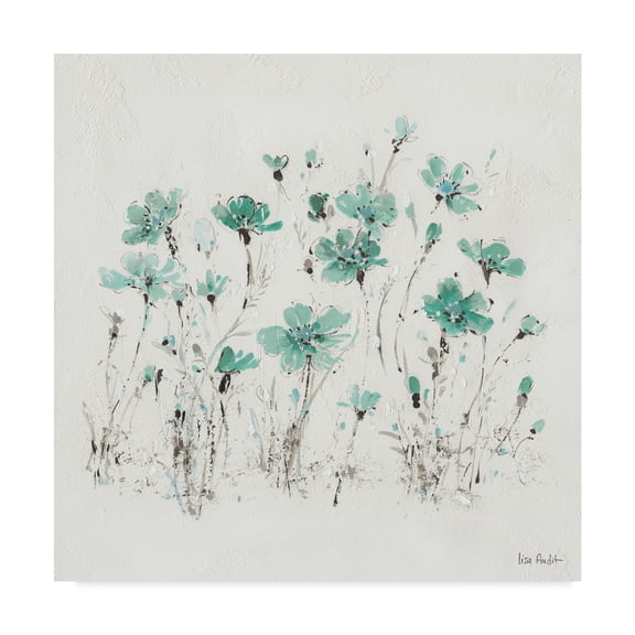 Trademark Fine Art 'Wildflowers III Turquoise' Canvas Art by Lisa Audit