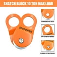 thumbnail image 4 of Mescukay Off Road Snatch Recovery Kit, 10 Ton Heavy Duty Snatch Block Pulley with 3" x 8' Tree Saver Strap and 2Pcs D Ring Shackles, Winching Accessories for Truck Car SUV ATV, 4 of 7